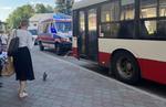 Nowy Sącz. Gwałtowne hamowanie autobusu. Dwie osoby w szpitalu [ZDJĘCIA]