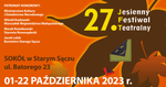 W Starym Sączu trwa 27. Jesienny Festiwal Teatralny - Twój Sącz