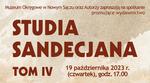 Promocja IV tomu wydawnictwa Studia Sandecjana - Twój Sącz