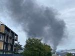 Kłęby dymu nad Nowym Sączem. Płonie budynek na ul. Magazynowej