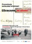 Prezentacja katalogu wystawy "Utracone, ocalone" - Twój Sącz