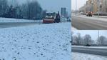Zima wróciła. Na ulice Nowego Sącza znowu wyjechały pługi [ZDJĘCIA]
