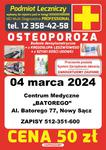 Zbadaj swoje kości! Badanie osteoporozy w Centrum Medycznym "Batorego", przy Al. Batorego 77 w Nowym Sączu