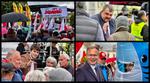 Manifestowali poparcie dla Karola Nawrockiego. Syn kandydata gościł w Nowym Sączu [ZDJĘCIA]