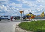 Podrzecze. Trwa walka o ludzkie życie. Wypadek ciężarówki z rowerzystą