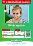 Przekaż 1,5% podatku na leczenie Nikoli Woźniak