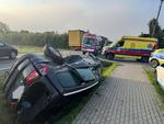 Zderzenie dwóch samochodów w Czchowie. Ruch wahadłowy na trasie Nowy Sącz-Kraków - Nowy Sącz Info