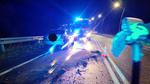 Osobowy Mercedes wypadł z DK75 w Nowej Wsi. Uderzył w barierę - Nowy Sącz Info